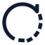 Rotate icon with solid sharp style