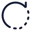 Rotate icon with stroke rounded style