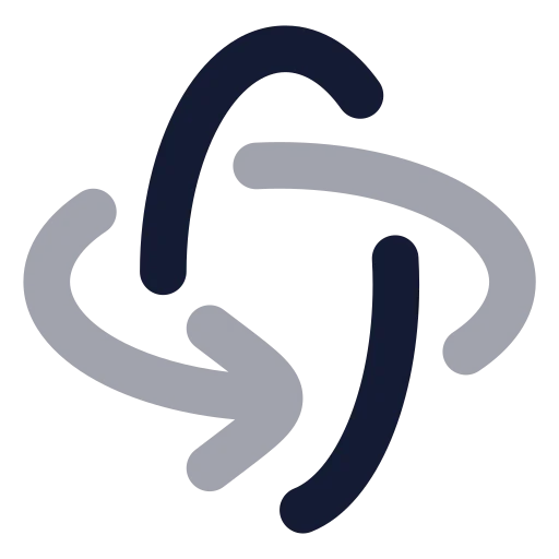 Rotate 3 D Icon in Bulk Rounded style