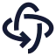 Rotate 3 D icon with solid sharp style