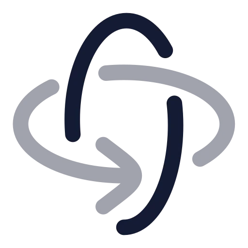 Rotate 3 D Icon in Twotone Rounded style