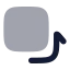 Rotatebottomleft icon with bulk rounded style