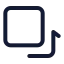Rotatebottomleft icon with stroke standard style