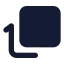 Rotatebottomright icon with solid standard style
