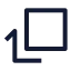 Rotatebottomright icon with stroke sharp style
