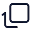 Rotatebottomright icon with stroke standard style