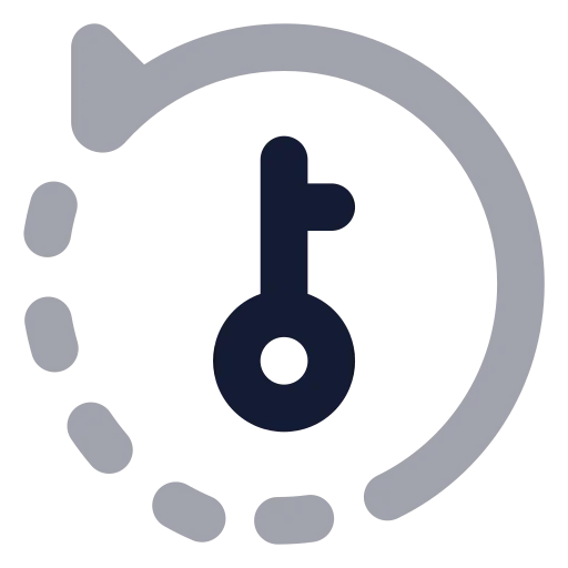 Rotate Ccw Key Icon in Bulk Rounded style