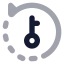 Rotateccwkey icon with bulk rounded style