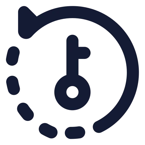 Rotate Ccw Key Icon in Solid Rounded style