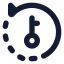 Rotateccwkey icon with solid rounded style