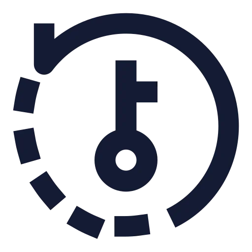 Rotate Ccw Key Icon in Solid Sharp style