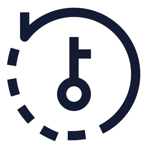 Rotate Ccw Key Icon in Stroke Sharp style