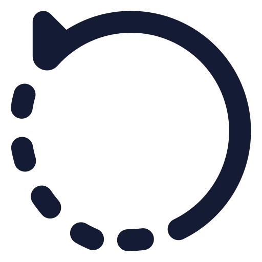 Rotate Ccw Icon in Solid Rounded style
