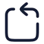 Rotateccwsquare icon with stroke rounded style