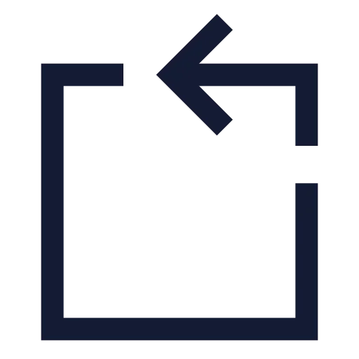 Rotate Ccw Square Icon in Stroke Sharp style