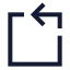 Rotateccwsquare icon with stroke sharp style