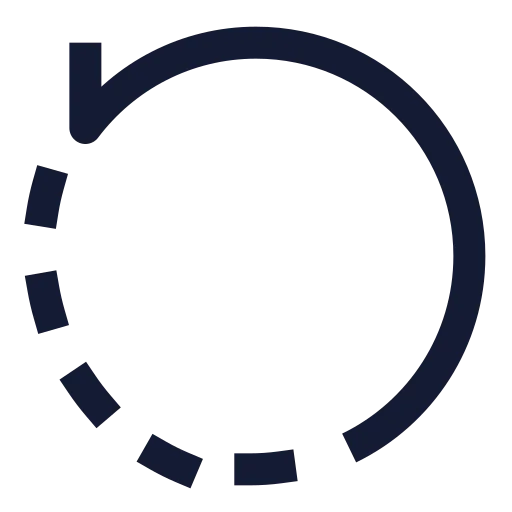 Rotate Ccw Icon in Stroke Sharp style