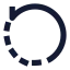 Rotateclockwise icon with solid sharp style