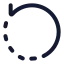 Rotateclockwise icon with stroke rounded style