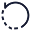 Rotateclockwise icon with stroke sharp style