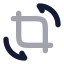 Rotatecrop icon with bulk rounded style