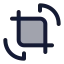 Rotatecrop icon with duotone standard style