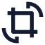 Rotatecrop icon with solid sharp style