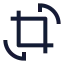 Rotatecrop icon with stroke sharp style