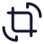 Rotatecrop icon with stroke standard style