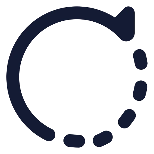 Rotate Cw Icon in Solid Rounded style