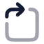 Rotatecwsquare icon with bulk rounded style