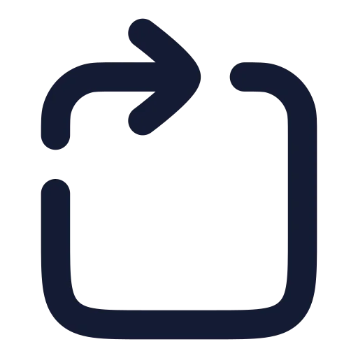 Rotate Cw Square Icon in Solid Rounded style