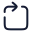 Rotatecwsquare icon with stroke rounded style