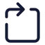 Rotatecwsquare icon with stroke standard style