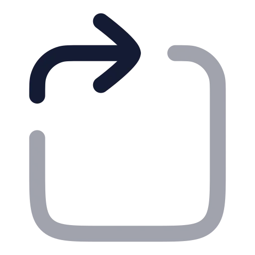 Rotate Cw Square Icon in Twotone Rounded style