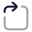 Rotatecwsquare icon with twotone rounded style
