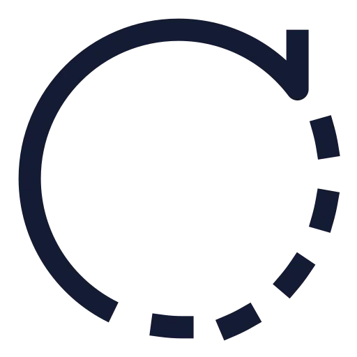 Rotate Cw Icon in Stroke Sharp style