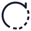 Rotatecw icon with stroke sharp style