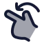 Rotateleft icon with duotone rounded style