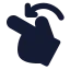 Rotateleft icon with solid standard style