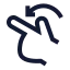 Rotateleft icon with stroke sharp style