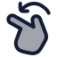 Rotateleft icon with duotone rounded style