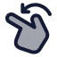 Rotateleft icon with duotone standard style