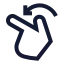 Rotateleft icon with stroke sharp style