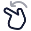 Rotateleft icon with twotone rounded style