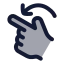 Rotateleft icon with duotone rounded style