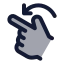 Rotateleft icon with duotone standard style