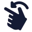 Rotateleft icon with solid standard style