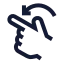 Rotateleft icon with stroke sharp style