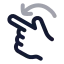 Rotateleft icon with twotone rounded style